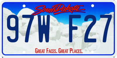 SD license plate 97WF27