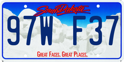 SD license plate 97WF37