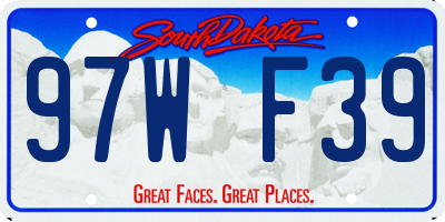 SD license plate 97WF39