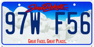 SD license plate 97WF56