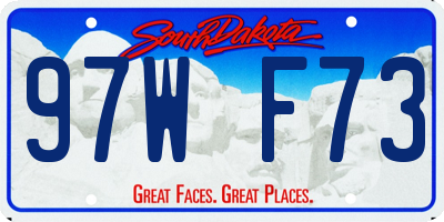 SD license plate 97WF73