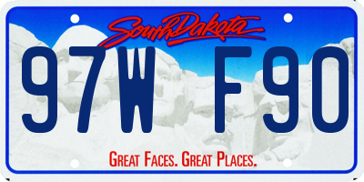 SD license plate 97WF90