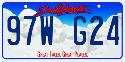 SD license plate 97WG24