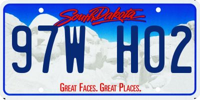 SD license plate 97WH02