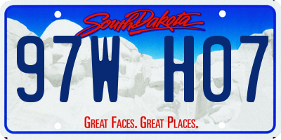 SD license plate 97WH07