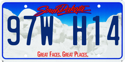SD license plate 97WH14