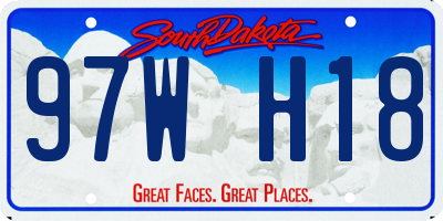 SD license plate 97WH18