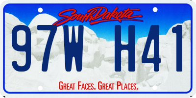 SD license plate 97WH41