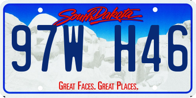 SD license plate 97WH46