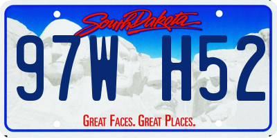 SD license plate 97WH52