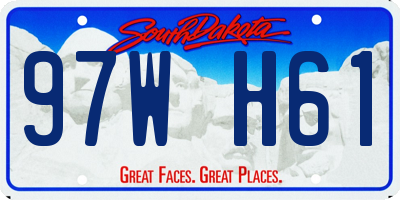 SD license plate 97WH61