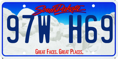 SD license plate 97WH69