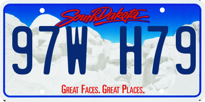 SD license plate 97WH79