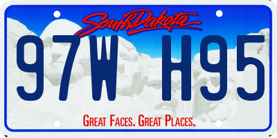 SD license plate 97WH95