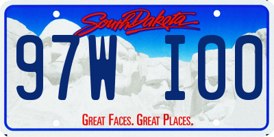 SD license plate 97WI00