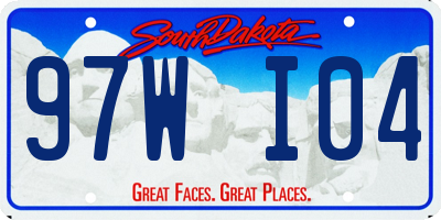 SD license plate 97WI04