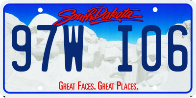 SD license plate 97WI06