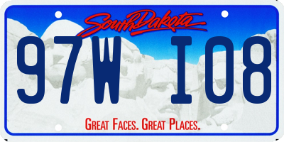 SD license plate 97WI08