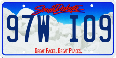 SD license plate 97WI09