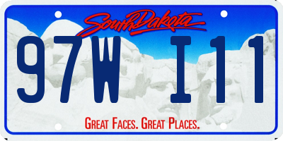 SD license plate 97WI11