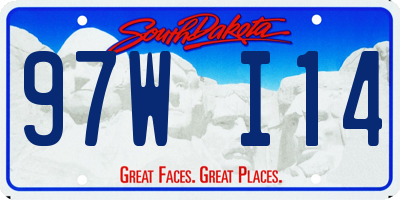 SD license plate 97WI14