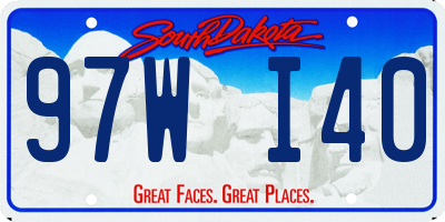 SD license plate 97WI40