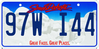 SD license plate 97WI44