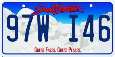 SD license plate 97WI46