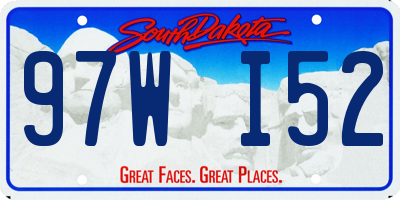 SD license plate 97WI52