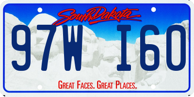 SD license plate 97WI60