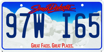 SD license plate 97WI65