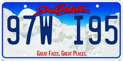 SD license plate 97WI95