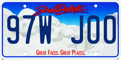 SD license plate 97WJ00