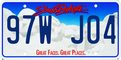 SD license plate 97WJ04