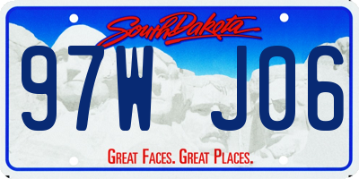 SD license plate 97WJ06