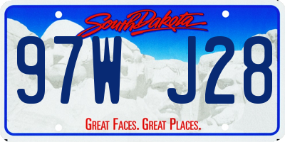 SD license plate 97WJ28