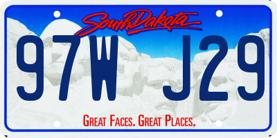 SD license plate 97WJ29