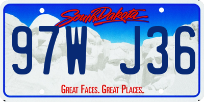 SD license plate 97WJ36