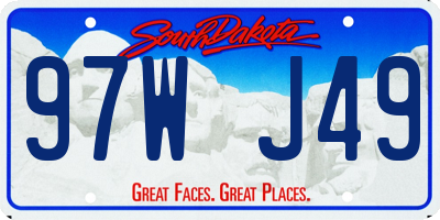 SD license plate 97WJ49