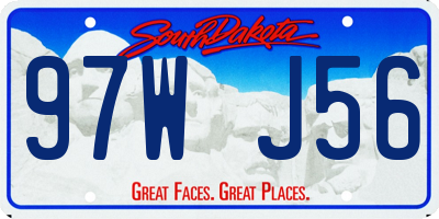 SD license plate 97WJ56