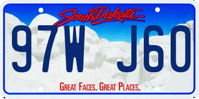 SD license plate 97WJ60