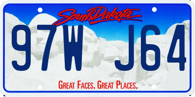 SD license plate 97WJ64