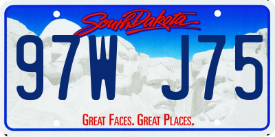 SD license plate 97WJ75