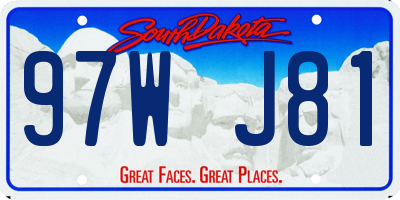 SD license plate 97WJ81