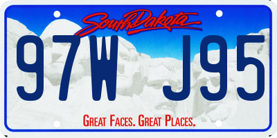 SD license plate 97WJ95