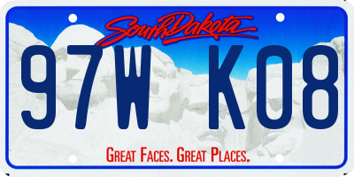 SD license plate 97WK08