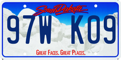 SD license plate 97WK09