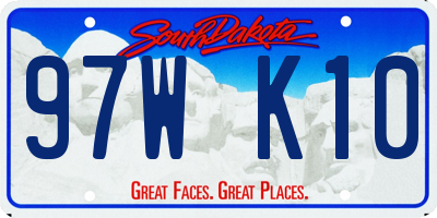 SD license plate 97WK10