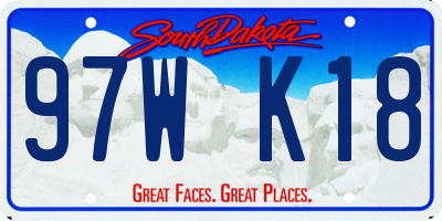 SD license plate 97WK18