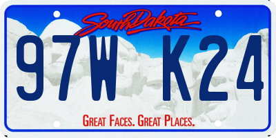 SD license plate 97WK24